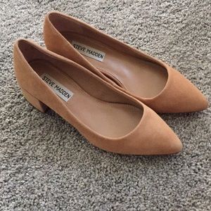 Steve Madden suede block heels